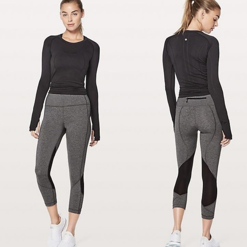 lululemon Pace Rival Cropped Luxtreme Leggings in Heathered Gray